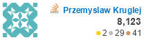 Informacje o koncie Przemysława Krugleja na stronie StackOverflow